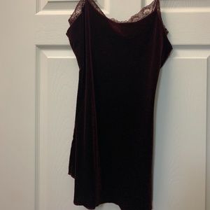 Free People Velvet and Lace Slip Dress